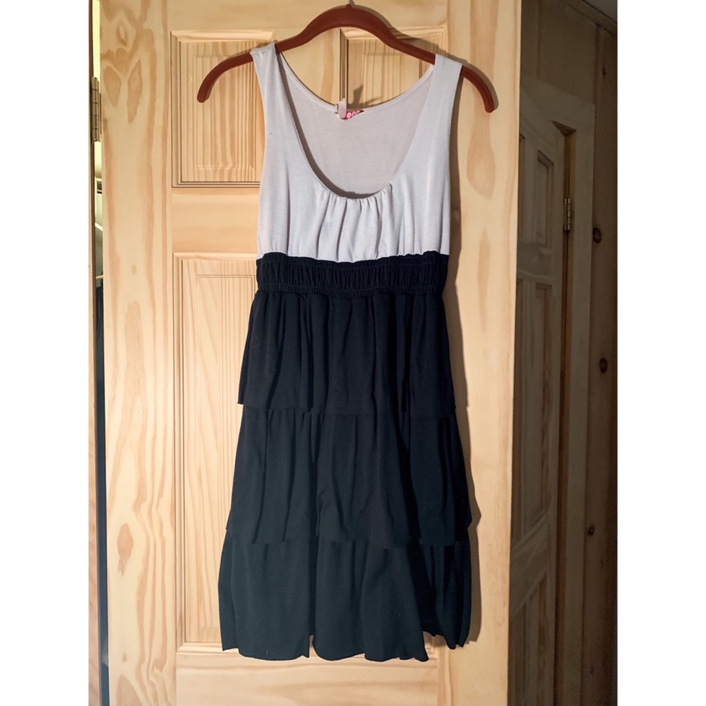 Black and white cocktail dress